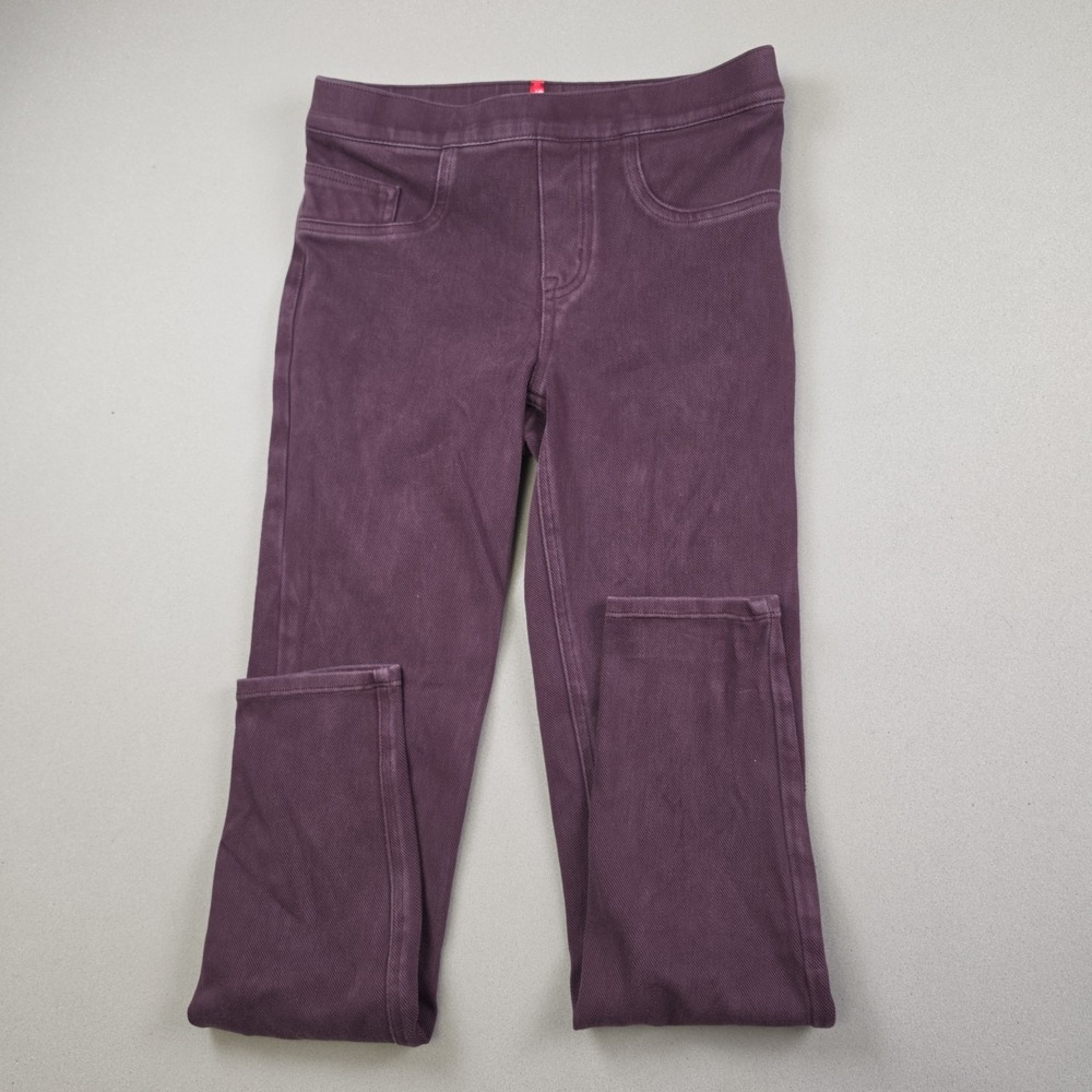 SPANX Jean-ish Ankle Leggings Womens Small Purple Pull-On Faux Pocket Jeggings